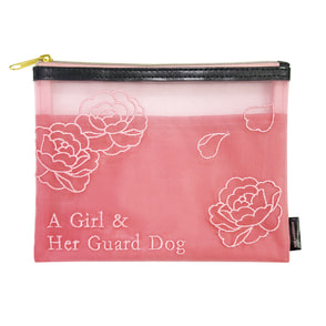 お嬢と番犬くん　フラットポーチ