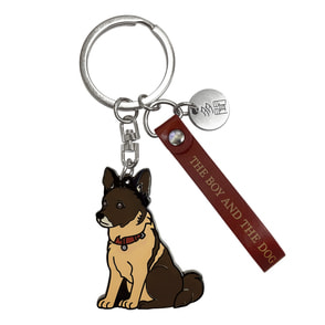 少年と犬 キーホルダー