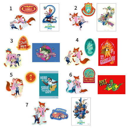 ズートピア２　ステッカーコレクション（全7種）