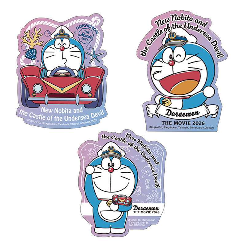 ドラえもん　新・のび太の海底鬼岩城　オーロラクリアステッカーセット