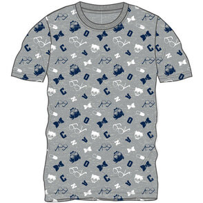 名探偵コナン　総柄半袖Tシャツ（杢グレー）Mサイズ