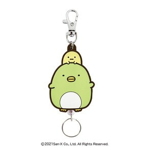 すみっコぐらし　ラバーリールキーホルダー（ペンギン？）