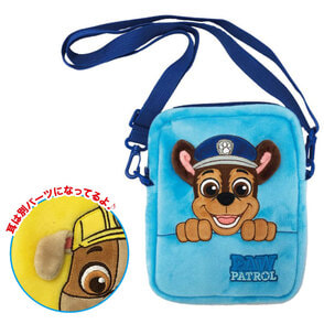パウ・パトロール　ぬいぐるみポシェット（チェイス）