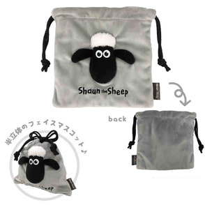 ひつじのショーン　フェイスマスコット巾着（ショーン）