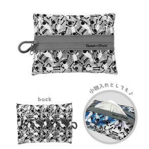 ひつじのショーン　クリアミニティッシュポーチ（ショーンだらけ）