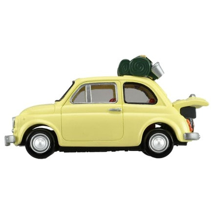 京商ミニッツ　フィアット500イエロー ルパン三世カリオストロの様な。 トミカプレミアムunlimited05 ルパン三世 カリオストロの城