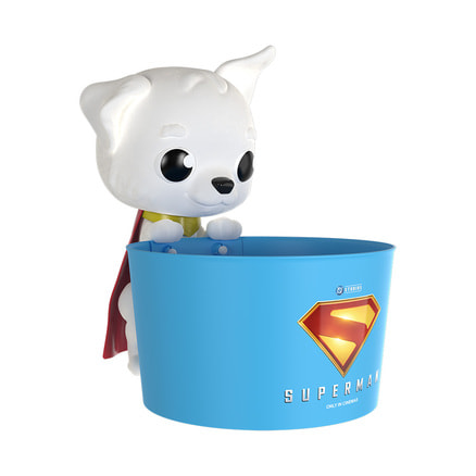 スーパーマンコレクション　かわいい　ポップコーンボウル、犬の置物 スーパーマンコレクション かわいい ポップコーンボウル、犬の
