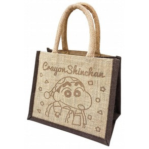 クレヨンしんちゃん　ジュートマイバッグ（S）A　ウォールナットブラウン
