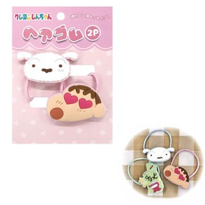 クレヨンしんちゃん　ヘアゴム2P　ライトピンク