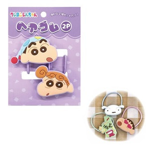 クレヨンしんちゃん　ヘアゴム2P　パープル