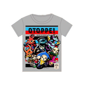 オトッペ　コミック Tシャツ NICE＆COOL！グレー（サイズ110cm）