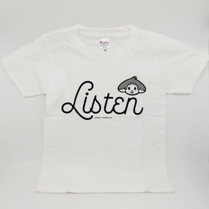 オトッペ　Tシャツ「Listen」白（サイズ120cm）