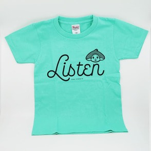 オトッペ　Tシャツ「Listen」ミントグリーン（サイズ120cm）