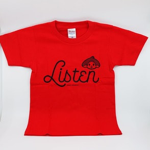 オトッペ　Tシャツ「Listen」レッド（サイズ120cm）