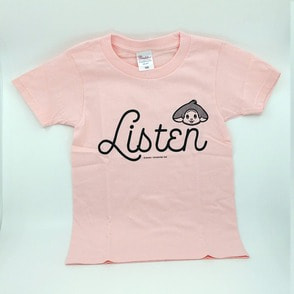 オトッペ　Tシャツ「Listen」ライトピンク（サイズ120cm）