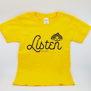 オトッペ　Tシャツ「Listen」イエロー（サイズ120cm）