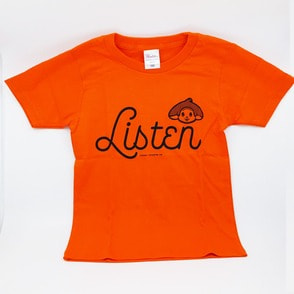 オトッペ　Tシャツ「Listen」オレンジ（サイズ120cm）