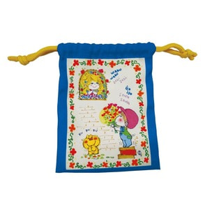 水森亜土　巾着　マド／BL