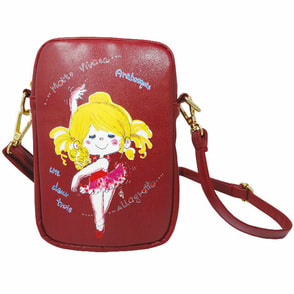 【新品】水森亜土★ボールアンドチェーン バッグ　ショルダーストラップ付（おまけ） 新品】水森亜土☆ボールアンドチェーン バッグ ショルダー