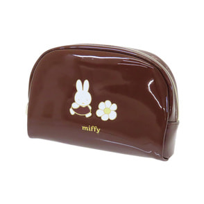 ミッフィー ストロベリー＆チョコレート エナメルポーチ ブラウン