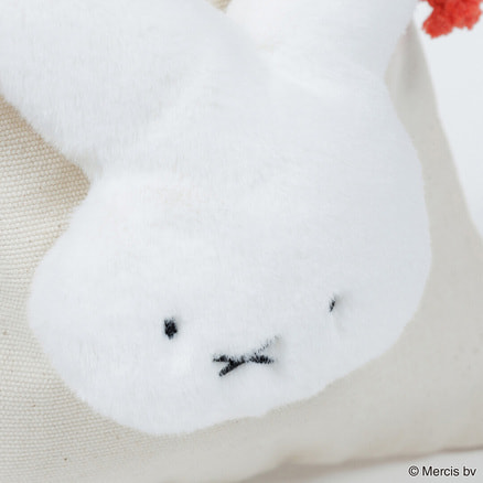 ミッフィー　ぬいぐるみマスコット　巾着　JAS フラワーミッフィーより、「着せかえほわほわローズぬいぐるみ