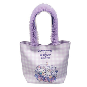 シナモン&こぎみゅん×DollyMix　トートバッグ フリル／purple