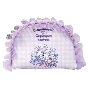 シナモン&こぎみゅん×DollyMix　ラウンド ポーチ フリル／purple