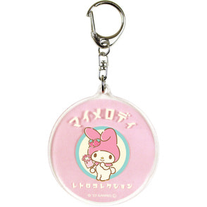 キーホルダー　SONODA　SANRIO　野球　キャラクター　レトロ ハローキティ 3チャームキーホルダー フード 220977 50th SANRIO