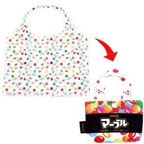 エコバッグマーブルチョコレートWH