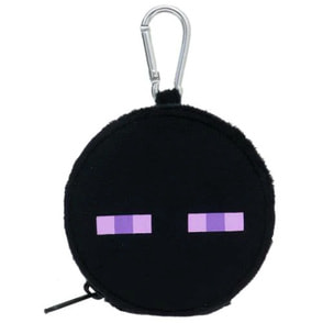 Minecraft マインクラフト カラビナ付き丸型ポーチ（エンダーマン）