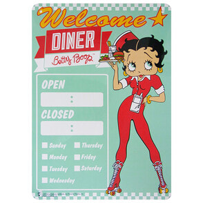プラスティック サインボード ベティ DINER／BETTY BOOP