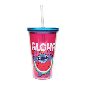 DISNEY ディズニー スティッチ ストロータンブラー（ピンク）